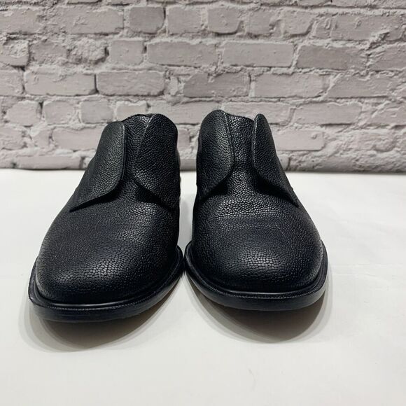 ROBERT CLERGERIE Women’s Black Slip on Leather Loafer Shoe 36.5 Made In France - Picture 6 of 16